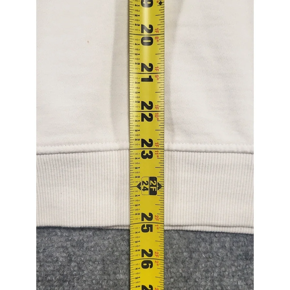 True Religion Men's White Logo Pullover Over Box Hoodie Size Large